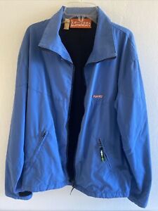 Mens Super Dry Windbreaker Jacket Full Zip Sz S Small Polyester Japan Blue