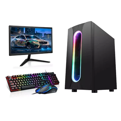 Fast Gaming Computer PC 19'' Monitor Bundle i5 8GB RAM 1TB HDD Windows 10 GT730 - Image 1 of 4