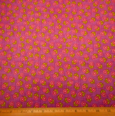 Quilt Fabric By Yard Purple Pink Green Floral Lt Purple Premium Cotton #B C - Image 1 of 2