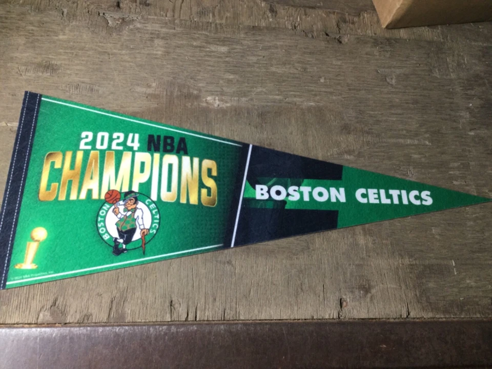Boston Celtics 2024 NBA Finals World Champions Pennant Premium Style FREESHIP - Image 1 of 1