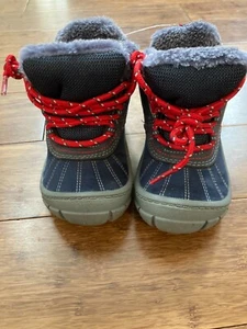 NWT OshKosh Blue & Red Lace up Boots Toddler / Little Kid SZ 8 - Bild 1 von 5