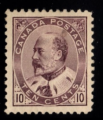   #93 Edward VII 10c Canada mint well centered cv $800 - Image 1 of 2