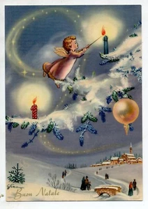 Serie Completa di 6 cartoline Angeli Bamnbini Buon Natale PC Circa 1940 3 2 - Imagen 1 de 6