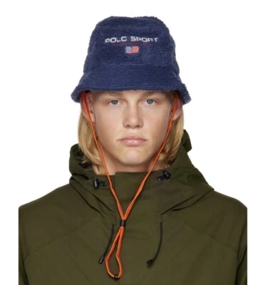 Polo Ralph Lauren Para Hombres Polo Deportivo Logo Polar Sombrero Cubo Azul Talla S/M Foto 1 de 3