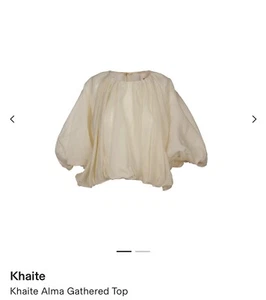 Khaite Alma gathered top. Off white/cream. New with tags. Originally $1130. - Picture 1 of 5