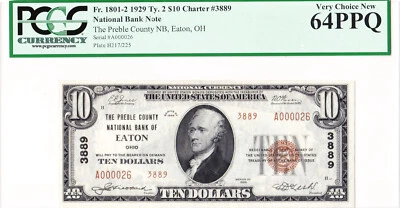 $10 1929 T2 National EATON Ohio OH 🇺🇸 Mega Rare 🇺🇸 Only 6 on Census 🇺🇸 - Image 1 of 2