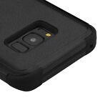 For Samsung Galaxy S8+ Plus - Hard & Soft Hybrid Armor Impact Phone Case Black
