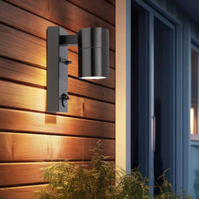 Wandlampe Außenleuchte Terrassenlampe Edelstahl Bewegungsmelder Gartenlampe GU10 - Bild 1 von 4