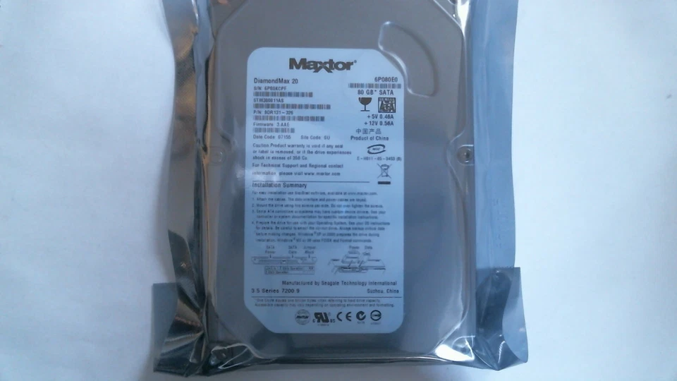 80 GB SATA Maxtor STM380811AS/6P080E0 New - Image 1 of 1