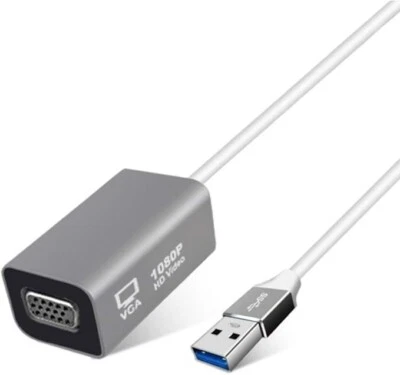 USB to VGA Adapter Compatible with Mac OS Windows 11 - Connect laptop to monitor - Image 1 of 2