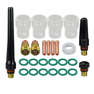 TIG Stubby Gas Lens Pyrex Cup #12 Kit For DB SR WP 17 18 26 Welding Torch 26pcs - Picture 1 of 8