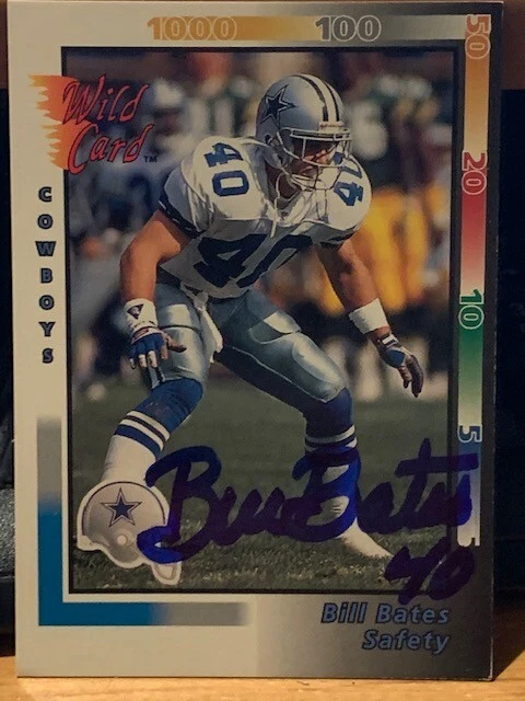 BILL BATES Signed 1992 AAA SPORTS CARD Dallas Cowboys #271 SUPER BOWL XXX - Image 1 of 1