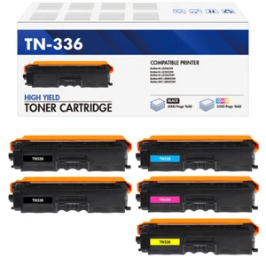 Cartucho de tóner 5PK TN336 para Brother TN-336 HL-L8350CDW MFC-L8850CDW L8600CDW - Imagen 1 de 8