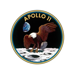 Space NASA Apollo 11 Mission Emblem Badge Patch Wall Art Canvas Print 18X24 In - Picture 1 of 5