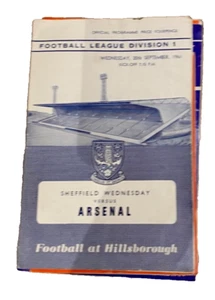 SHEFFIELD WEDNESDAY V ARSENAL - DIVISION 1 - 20/9/1961 - Picture 1 of 1