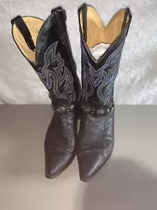 Handmade Cowboy Boots Size 31 / 12 (J669 7284 31 EE) Possibly Mexico - Picture 1 of 11