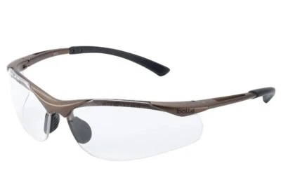 BOLLE CONTOUR Safety Glasses Clear Lens Anti-Fog Anti-Scratch FREE Bag - Image 1 of 2