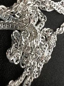 18" .925 Sterling Silver Singapore Necklace - Picture 1 of 5