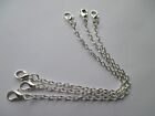 Uk 3 Pieces 4 Inch Silver Extension Necklace Bracelet Jewellery Extender Chain