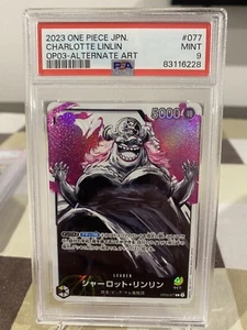 One Piece Card Game Charlotte Linlin Leader Alt Art OP03-077 PSA 9 - Picture 1 of 1