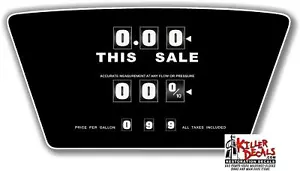 (FACE-101) 18"X 9" SCHWARZ GASPUMPE GESICHT AUFKLEBER DECAL BENZIN FÜR FANTASY PUMPE - Bild 1 von 1