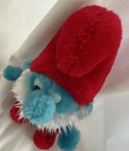 Muñeca de peluche de peluche Papa Pitufo Los Pitufos 1981 Peyo WB vintage - Imagen 1 de 6