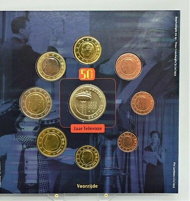 Belgium 2003 -  FDC Euro Coinset - 50 years Belgian TV - Image 1 of 4