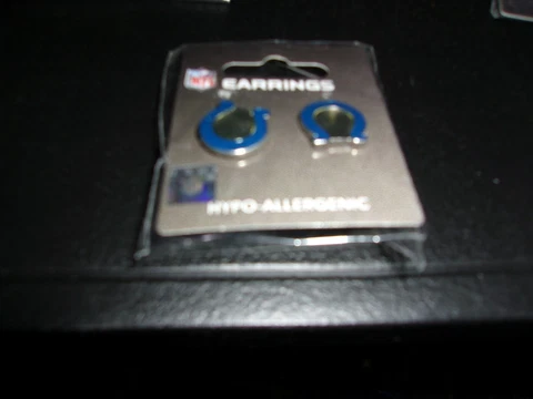 Indianapolis Colts Stud Earrings  Brand New Great Stocking Stuffers Cover