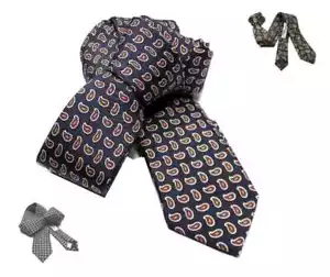 CRAVATTA slim blu dis Paisley CRAVATTINO fine SETA VARI cashemire gialli rossi - Imagen 1 de 6
