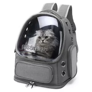 Astronaut Window Dog Cat Carrier Breathable Transparent Backpack Pet Travel Bag - Picture 1 of 17