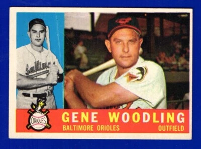 GENE WOODLING orioles 1960 TOPPS #190 EXCELLENT (PRT) NO CREASES - Image 1 of 2