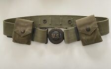 Orig Pre WWI Model 1910 Garrison Belt Non Rimmed Eagle Snap Pouches