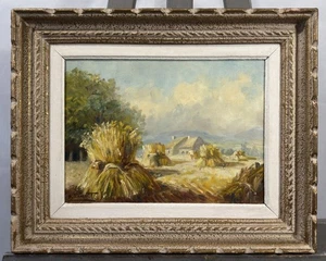 André FRANCHET (1896-1961) Paysage impressionniste : les meules de foin - Imagen 1 de 11