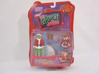 Bonecos Dr. Seuss How The Grinch Stole Christmas Santa Grinch e Cindy Lou Who - Imagem 1 de 4