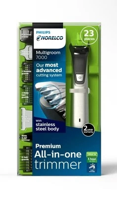 Philips Norelco Multigroom 7000 MG7750/49 23-Piece Beard Body Trimmer New - Image 1 of 4