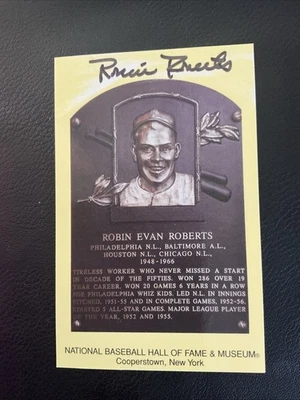 Robin Roberts Signed Autographed Hall of Fame Photo Plaque Card - Image 1 of 2