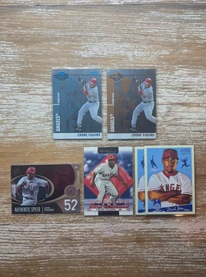 Chone Figgins - Angels SN #'d Insert (6) Lot Co-Signers Silver Bronze Blue /250 - Image 1 of 3