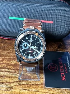 CT SCUDERIA Racer Herrenuhr Braun Leder CT-244-P BRANDNEU IN BOX - Bild 1 von 4