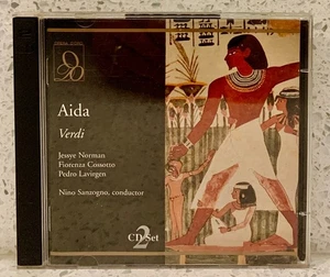 VERDI Aida [1973] (2 discs, Opera d'Oro) SANZOGNO • NORMAN • COSSOTTO • LAVIRGEN - Foto 1 di 4