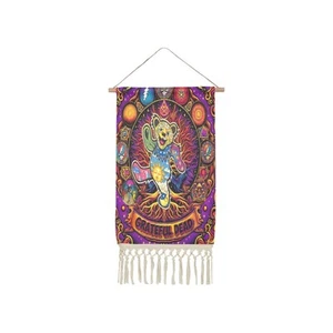 Poster zum Aufhängen aus Leinen.  Grateful Dead Bear - Bild 1 von 4