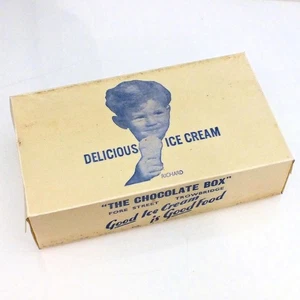 Vintage ICE CREAM Box - The Chocolate Box TROWBRIDGE 20fl.oz. Wiltshire - Picture 1 of 4