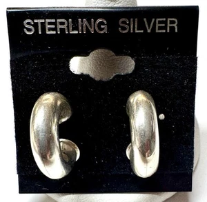 Sterling Silver 5mm Small Hoop Earrings .6” - Picture 1 of 5
