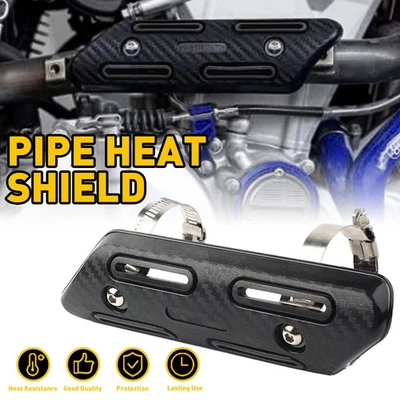 Aluminum Exhaust Muffler Pipe Heat Shield Cover black Universal for Motorcycle K — 第 1/4 张图片