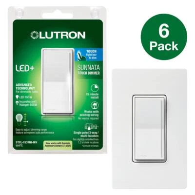 Interruptor atenuador táctil Sunnata con placa de pared, para bombillas LED, 150 W/3 vías o múltiples Foto 1 de 4