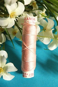 778B/ SUPERBE BOBINE FIL PURE SOIE " CALANDA " ZWICKY ROSE LAYETTE N° 459 - Imagen 1 de 2