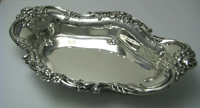 ROYAL ROSE WALLACE PLATA ESTERLINA CESTA TAZÓN PLATO DE DULCES c1960s Excel Sin Mono Foto 1 de 4