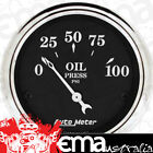 Autometer Au1727 Old Tyme Black 2-1/16" Elec Oil Pressure Gauge 0-100 Psi
