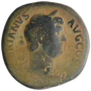Adriano 117-138 dC AE Sestercio. Fortuna de pie - Imagen 1 de 3