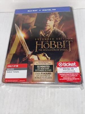 THE HOBBIT, THE DESOLATION OF SMAUG STEELBOOK +BLURAY+DIGITAL (EXP)? RARE **READ Foto 1 de 4