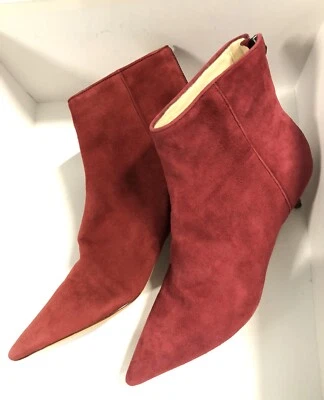 Alexandre Birman Kittie Gamuza-Cuero Botines Rojo EU37 UK4 US7 RRP £690 Foto 1 de 4